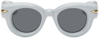 LOEWE Blue Inflated Round Sunglasses