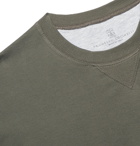 Brunello Cucinelli - Cotton-Jersey Sweatshirt - Men - Green