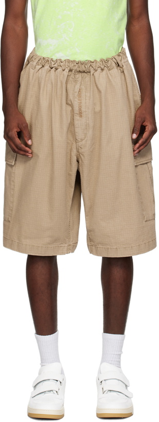 Photo: Acne Studios Beige Embroidered Shorts