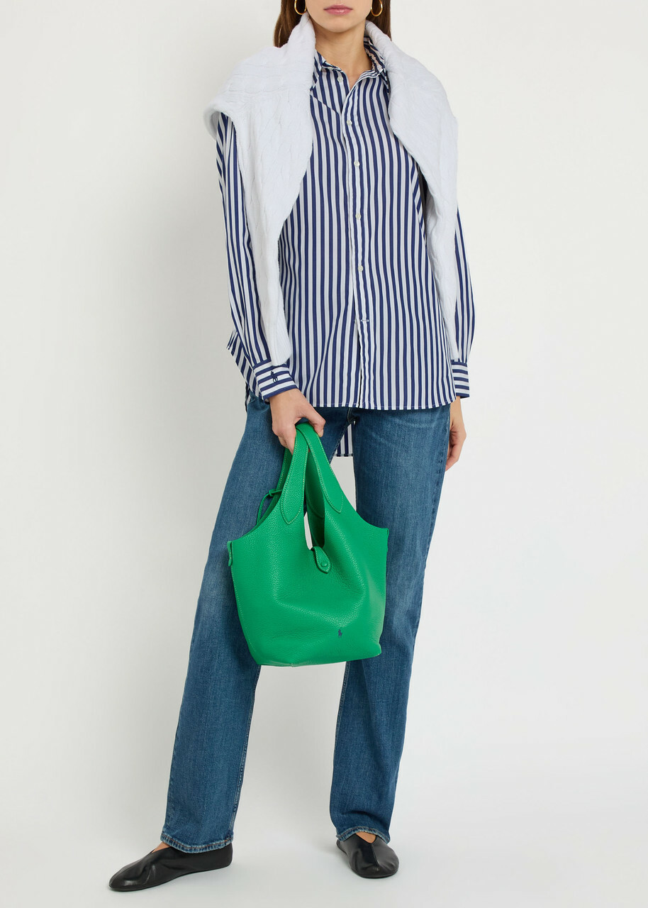 Polo Ralph Lauren Striped Cotton-poplin Shirt Blue