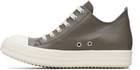 Rick Owens Gray Temple Low Sneakers