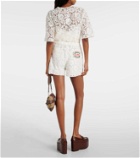 Gucci High-rise lace shorts