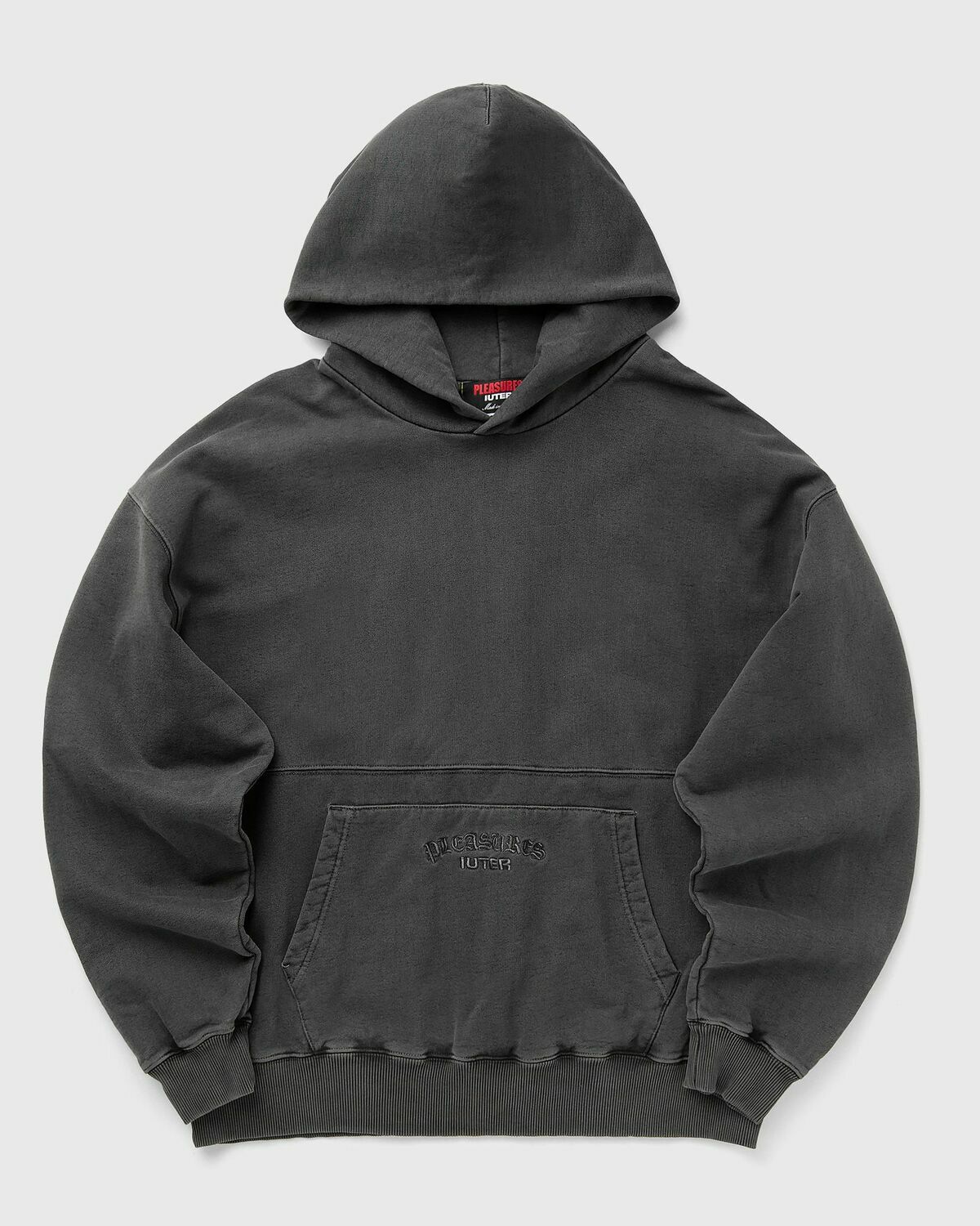 Pleasures X Iuter MARCO HOODIE Grey Mens Hoody