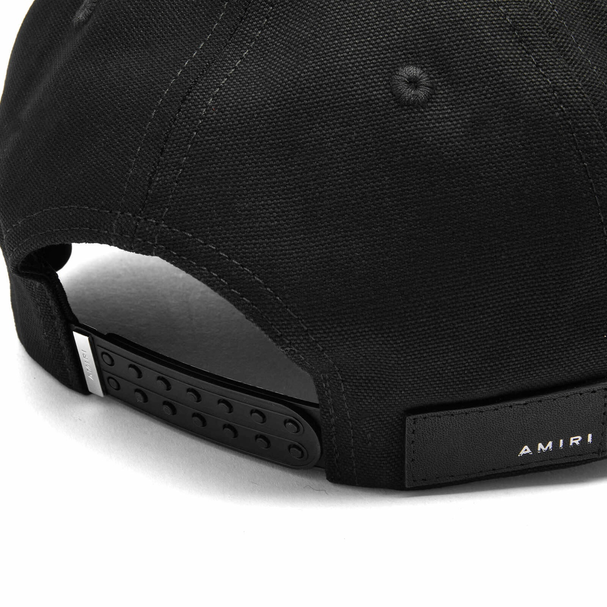 AMIRI Men's Cap Staggered Canvas Hat in Black Red Amiri