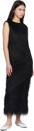 Loulou de Saison Black TIWA Fringed Maxi Dress