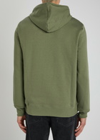 PS Paul Smith Logo-appliqué Hooded Cotton Sweatshirt Khaki