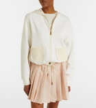 Moncler Cotton-blend zip-up hoodie