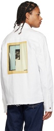 Lanvin White Zipped Denim Shirt