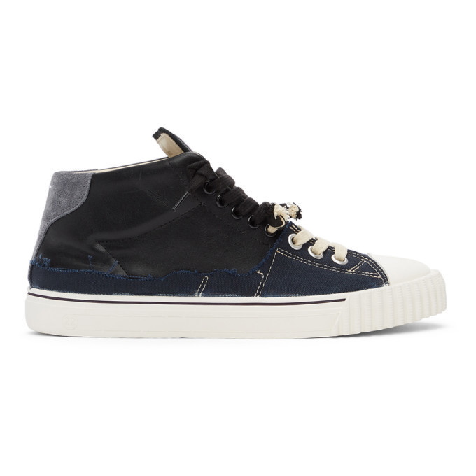 Photo: Maison Margiela Black Evolution High-Top Sneakers