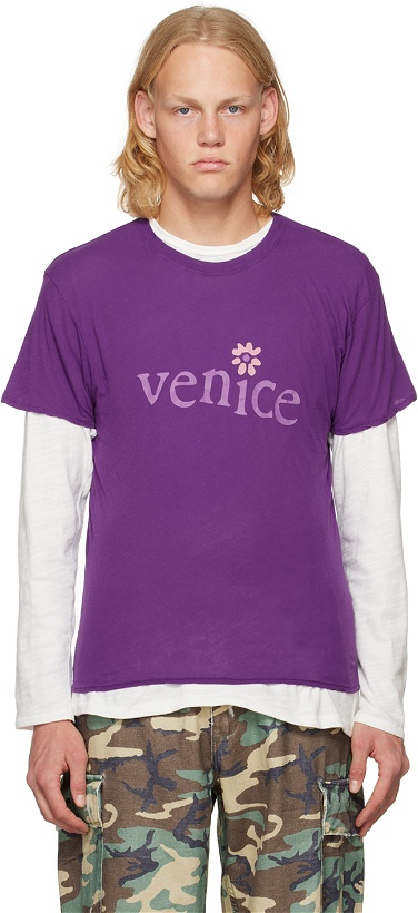 Photo: ERL Purple 'Venice' T-Shirt