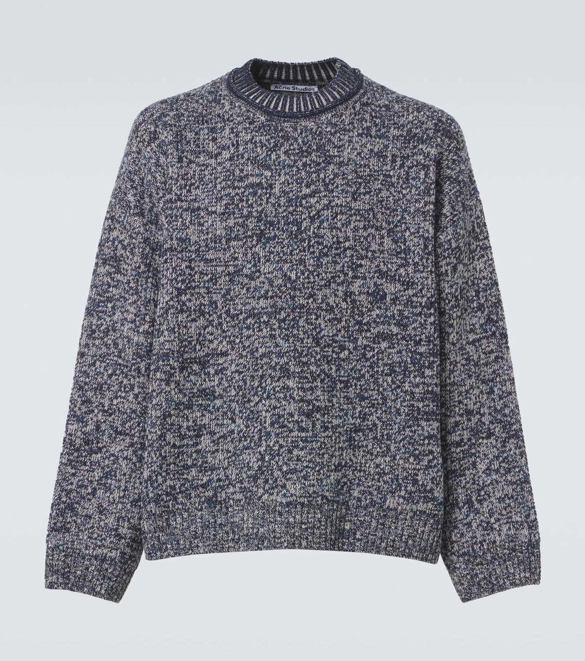 トップス Acne Studios Wool blend jacquard Knit Acne Studios - Jacquard sweater - White/black