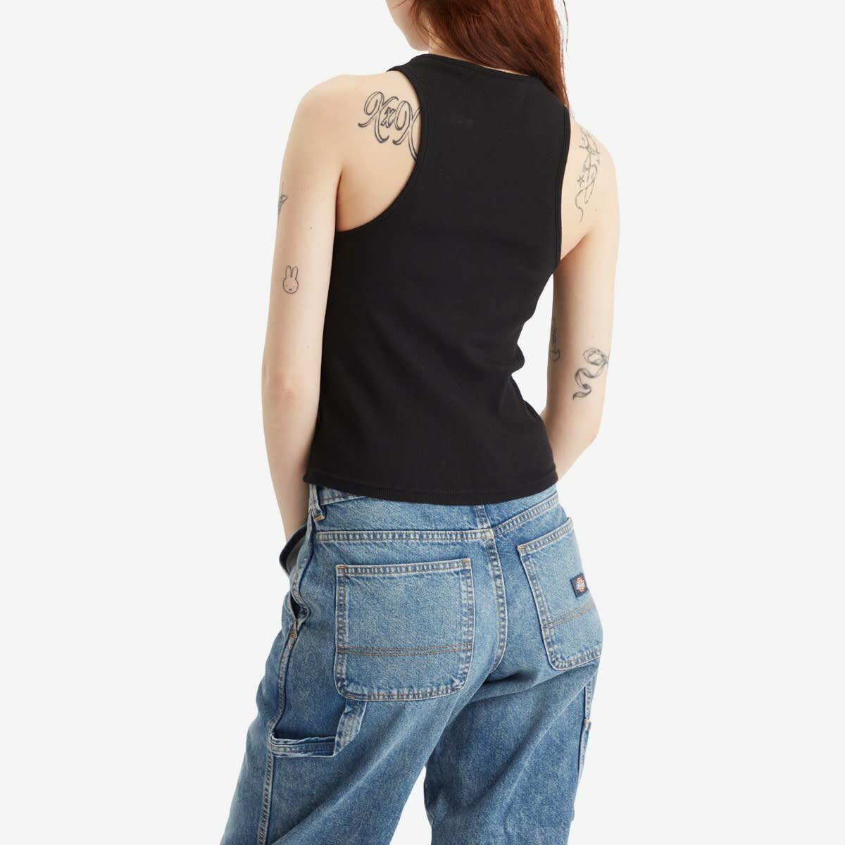 Dickies Women's V-Neck Logo Vest in Black