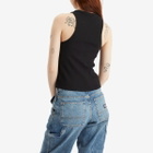 Dickies Women's V-Neck Logo Vest in Black