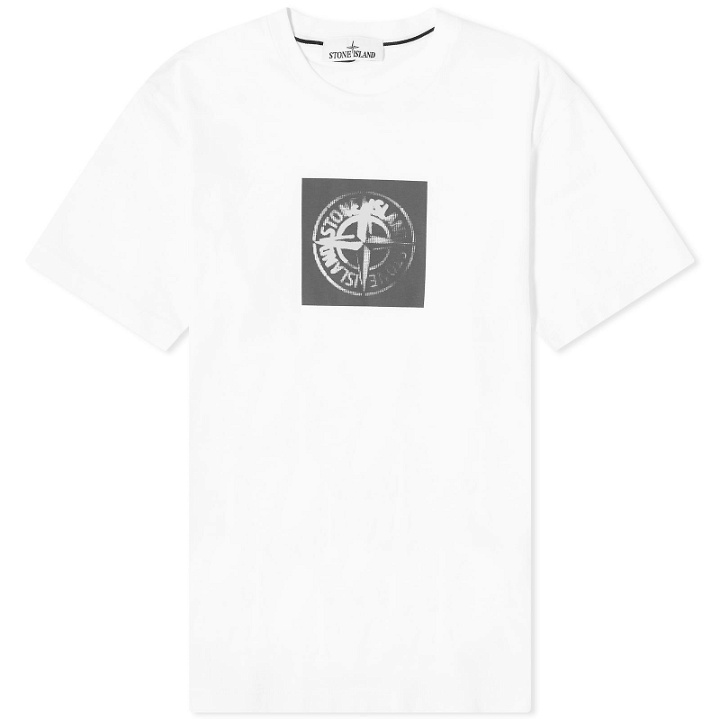Photo: Stone Island Men's Institutional One Badge Print T-Shirt in White