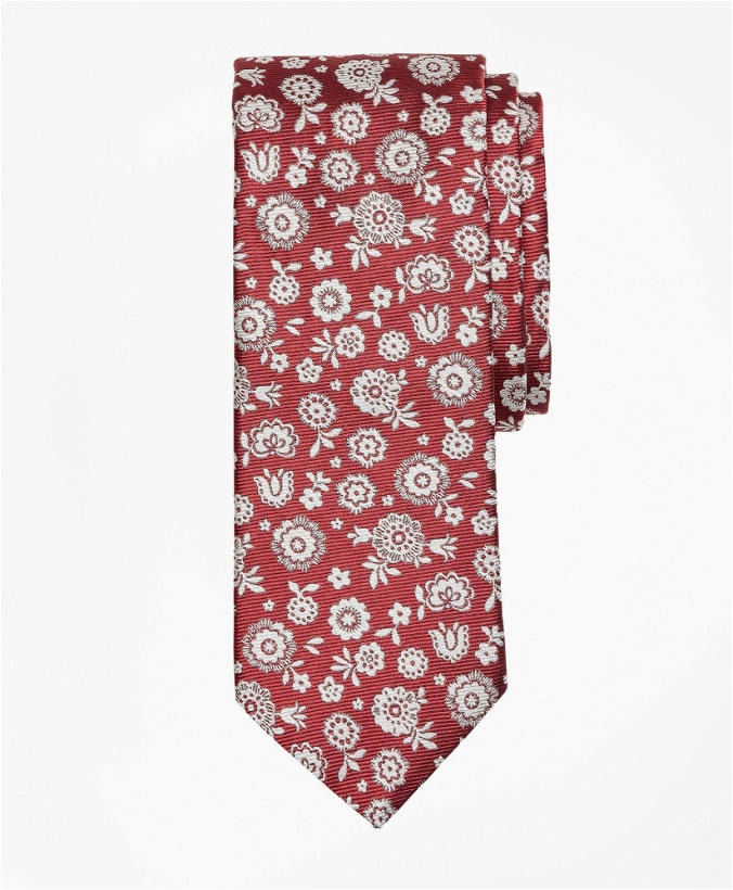 Photo: Brooks Brothers Men's Large Flower Tie | Red