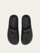 Ferragamo Mens Gancini ornament mule in Black