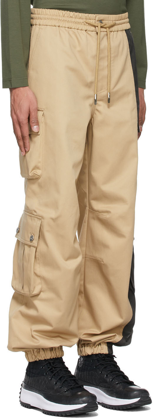 Feng Chen Wang Khaki & Black Twill Cargo Pants Feng Chen Wang