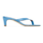 Staud Blue Satin Audrey Sandals