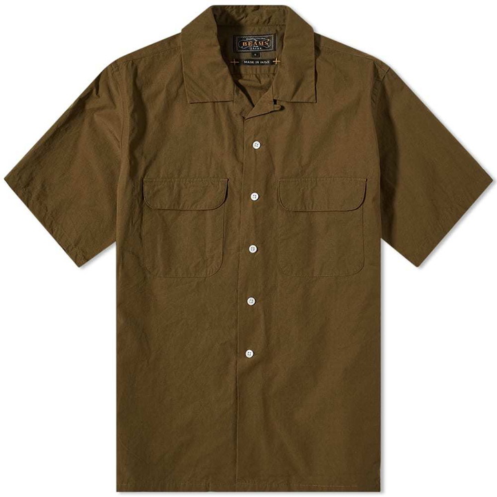 Photo: Beams Plus Short Sleeve Open Collar Linen Shirt