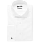 Hugo Boss - White Double-Cuff Cotton-Piqué Shirt - White