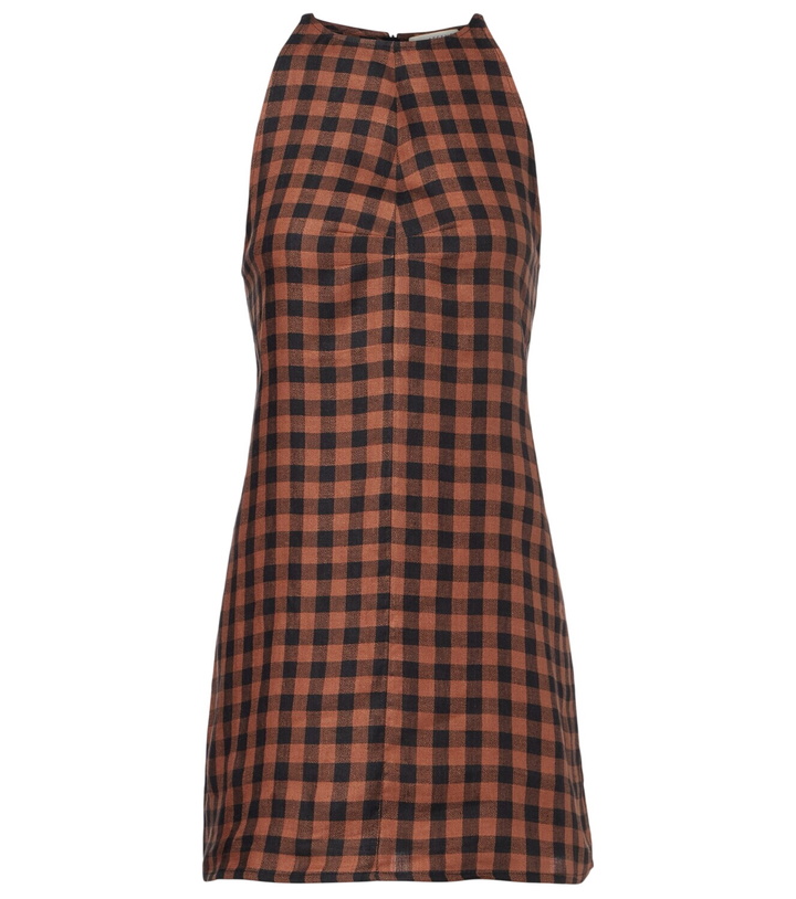 Photo: Asceno Antigua gingham linen minidress