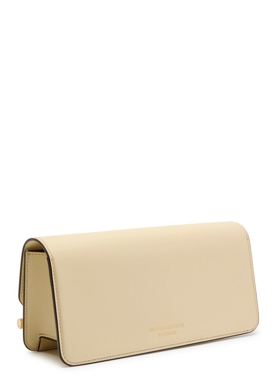 Victoria Beckham The 202 Grained Leather Clutch - Ivory - One Size