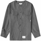 WTAPS Men's Scout Collarless Shirt in Charcoal