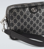 Gucci GG leather-trimmed shoulder bag