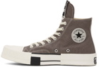 Rick Owens DRKSHDW Gray Converse Edition TURBODRK Chuck 70 Sneakers