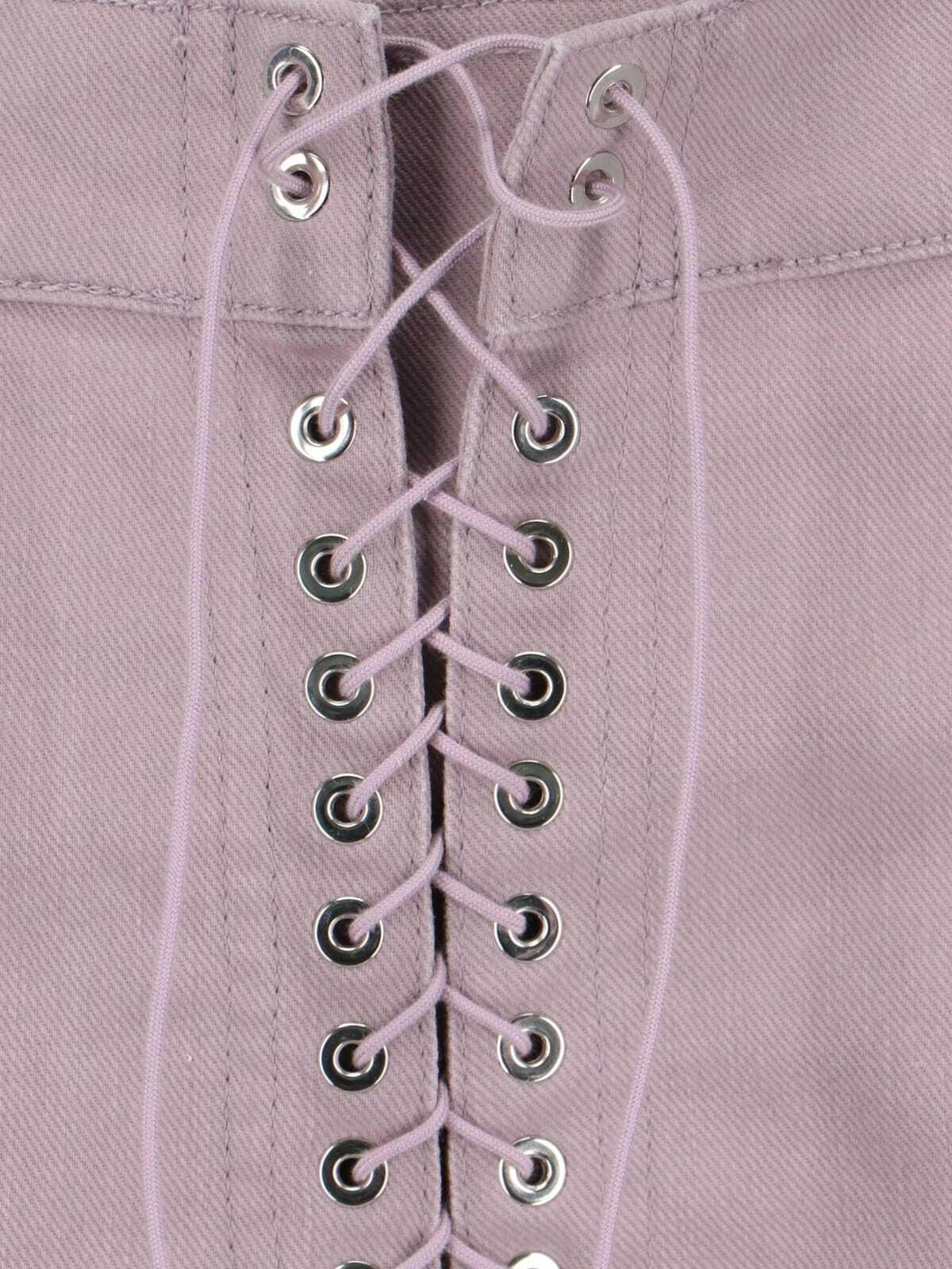 Ludovic de Saint Sernin parme Double Lace Up Shorts