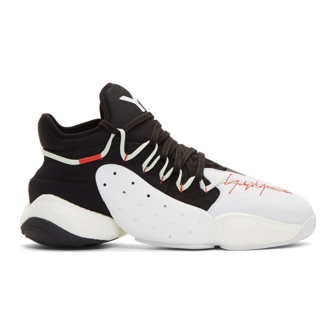 Photo: Y-3 Black and White BYW B-Ball Sneakers