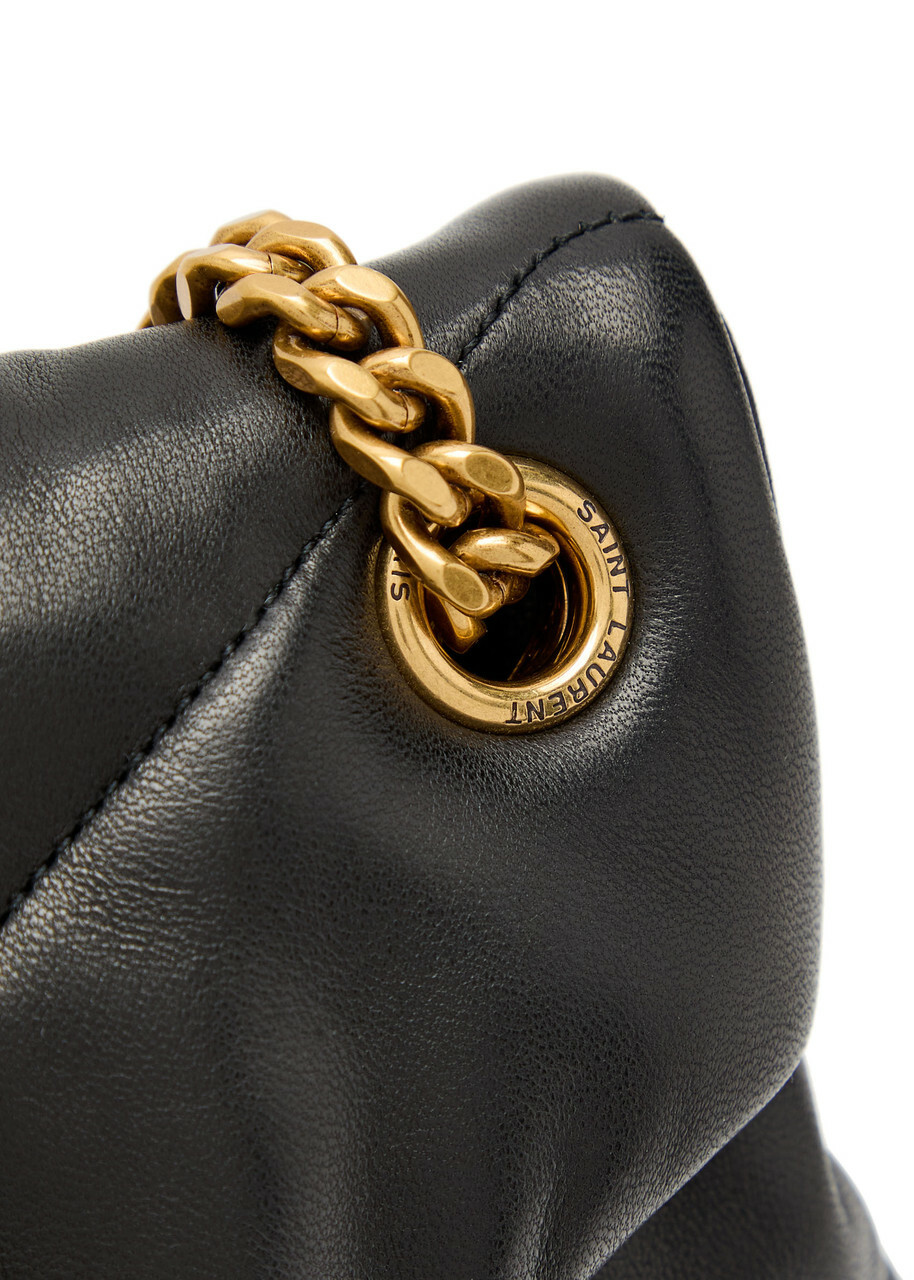 Saint Laurent Lou Puffer Medium Leather Shoulder bag - Black - One Size
