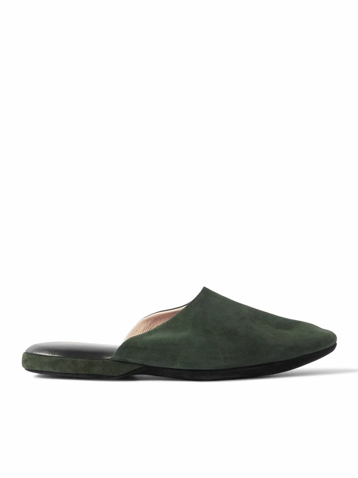 Photo: Charvet - Suede Slippers - Green