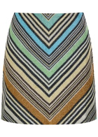 Missoni Striped Metallic-knit Mini Skirt Multicoloured