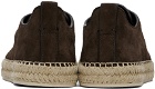 ZEGNA Brown Suede Triple Stitch Sneakers