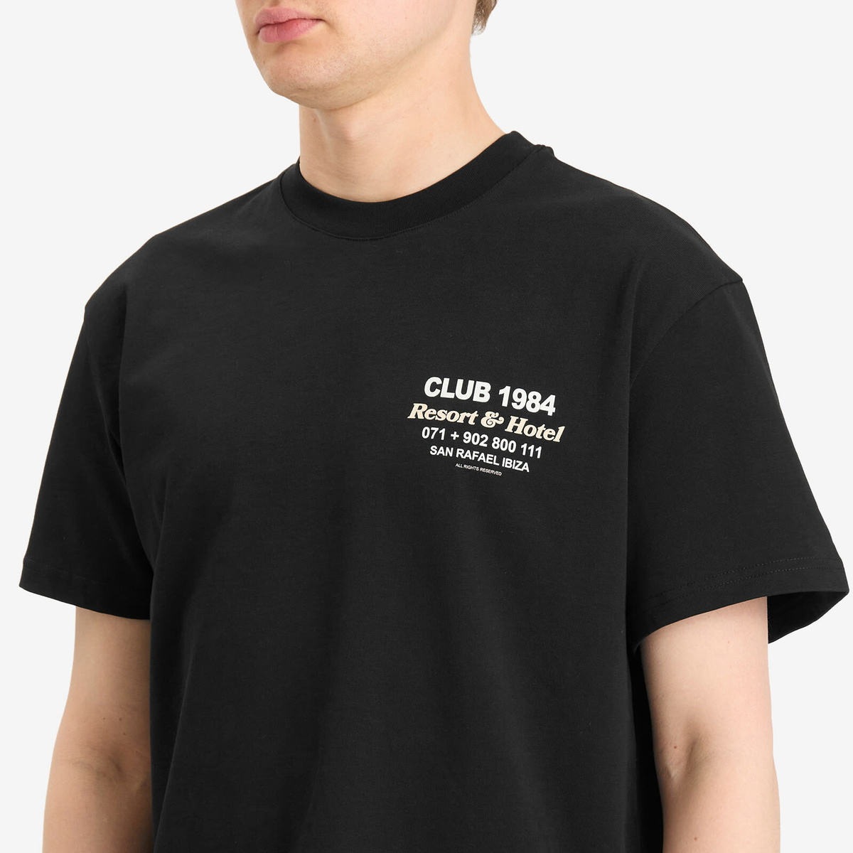 Club 1984 Men's Eivissa Palm T-Shirt in Black Club 1984