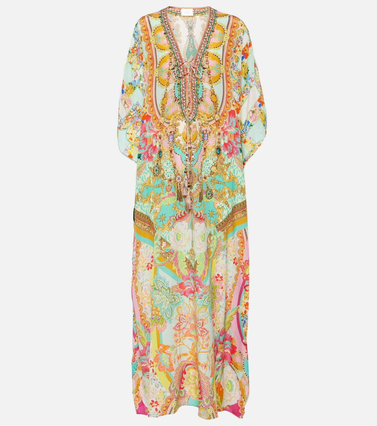 Camilla Floral silk kaftan Camilla