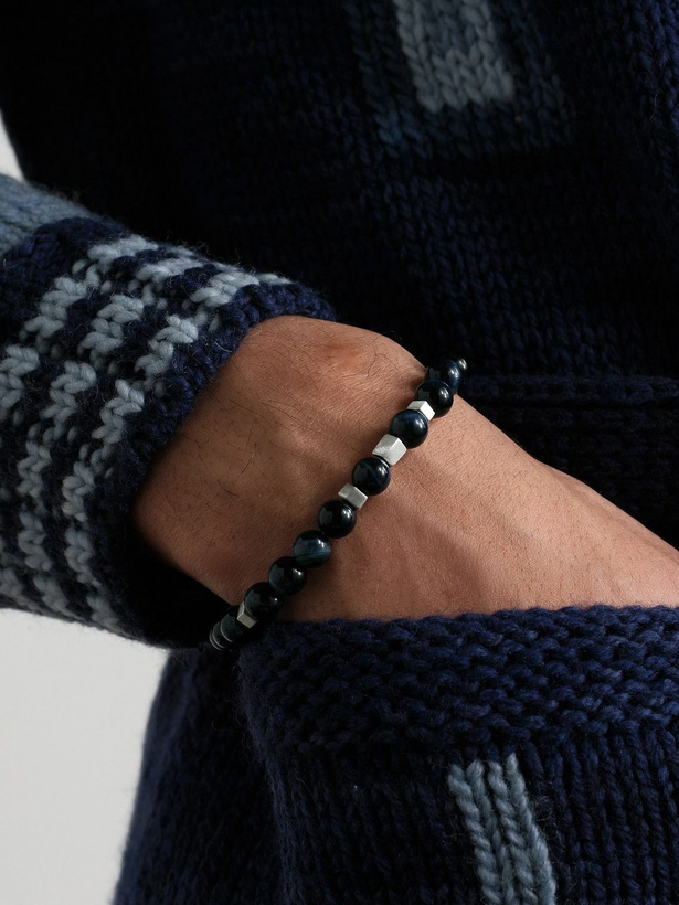 Photo: Jacquie Aiche - Sterling Silver Obsidian Beaded Bracelet