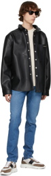 Axel Arigato Black Faux-Leather Thames Overshirt