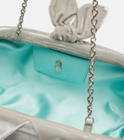 Aquazzura Bow Tie Small velvet clutch