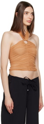 TheOpen Product Orange Ruched Camisole