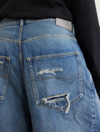 Balenciaga - Wide-Leg Distressed Jeans - Blue
