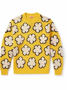 KENZO - Boke Flower Intarsia Cotton Sweater - Yellow