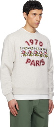 Kenzo Gray Kenzo Paris 'KENZO Wild Tiger' Embroidered Sweatshirt