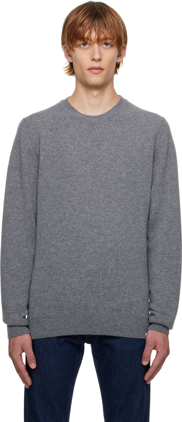 Norse Projects - Arild Brushed Jacquard-Knit Sweater - Gray Norse Projects