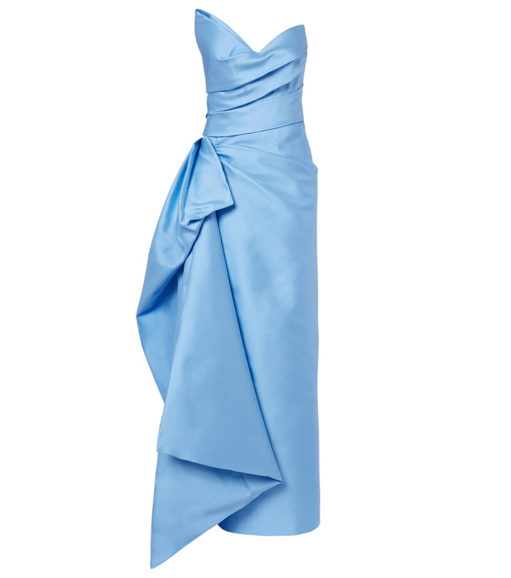 Photo: Monique Lhuillier Draped asymmetric bustier gown