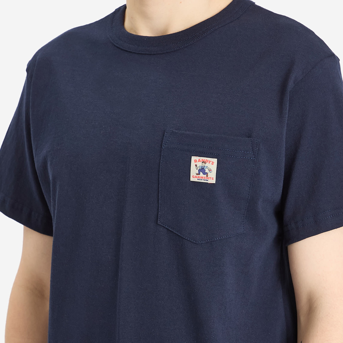 Randy's Garments Men's Logo Pocket T-Shirt in Navy