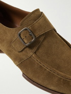 Tod's - Suede Monk-Strap Shoes - Brown