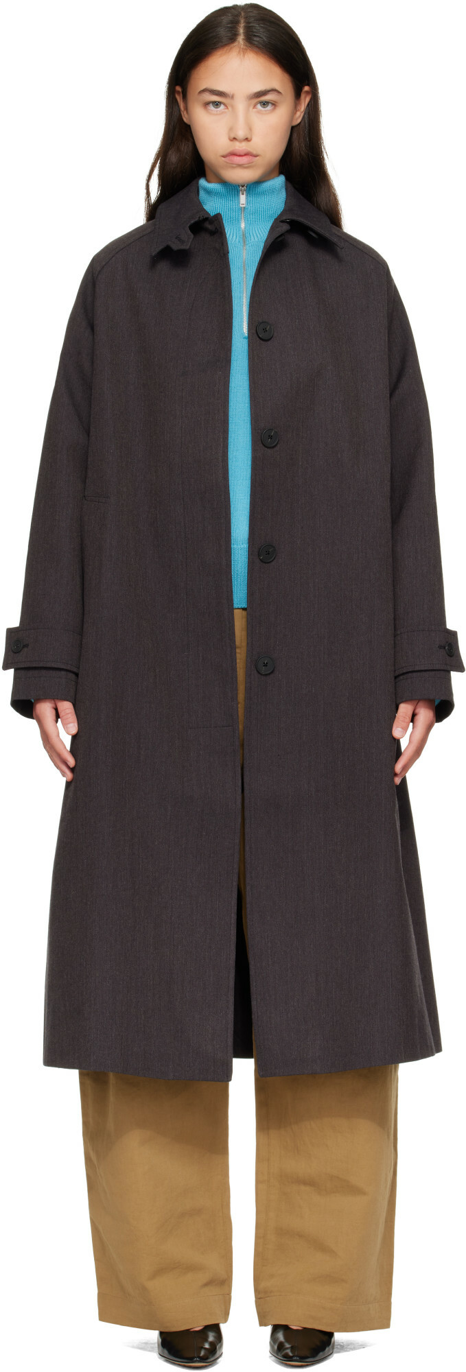 Studio Nicholson Brown Holin Trench Coat