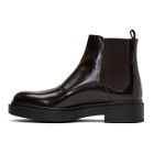 Giorgio Armani Brown Leather Chelsea Boots